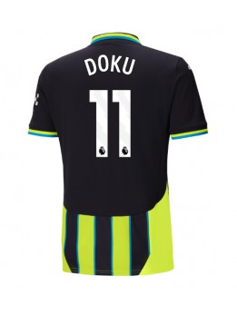 Manchester City Jeremy Doku #11 Replika Borta Kläder 2024-25 Kortärmad